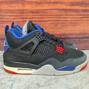 Nike Air Jordan 4 Retro Rare Air Men's 9 Black Red Blue FV5029-003 B-grade